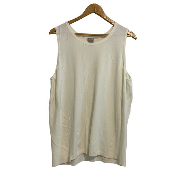 Chico's Cream Open Front Long Cardigan Sweater and Shell Set - Picture 8 of 10